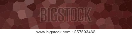 Abstract Illustration Of Acajou Colorful Middle Size Hexagon Banner Background, Digitally Generated