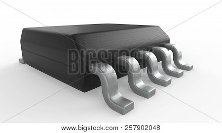 Electrionic Circuit Chip Package Ssop 3d Illustration