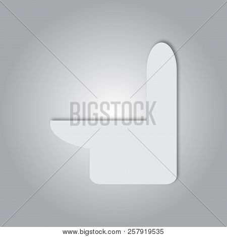 Toilet Bowl 3d Vector Icon. Isolated Toilet Sign Symbol. Water Closet