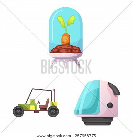 Vector Design Of Mars And Space Icon. Set Of Mars And Planet Stock Symbol For Web.