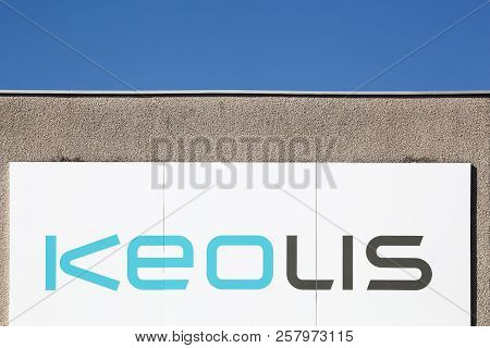 Arnas, France - September 8, 2018: Keolis Logo On A Wall. Keolis Is The Largest Private Sector Frenc