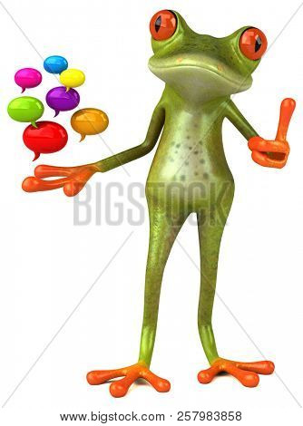 Fun frog - 3D Illustration