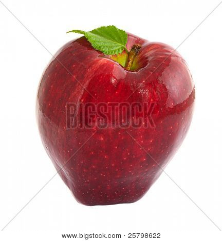 Červené jablko izolovaných na bílém