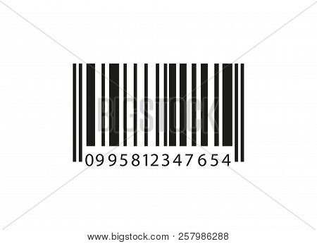 Realistic Bar Code Icon. A Modern Simple Flat Barcode. Marketing, The Concept Of The Internet. Fashi