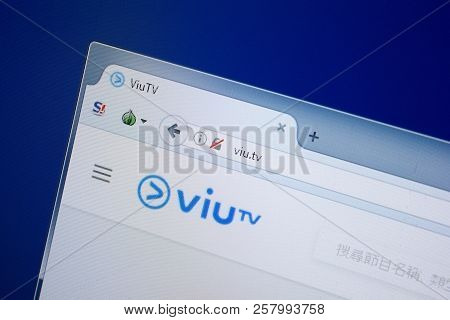 Ryazan, Russia - September 09, 2018: Homepage Of Viu Website On The Display Of Pc, Url - Viu.tv.