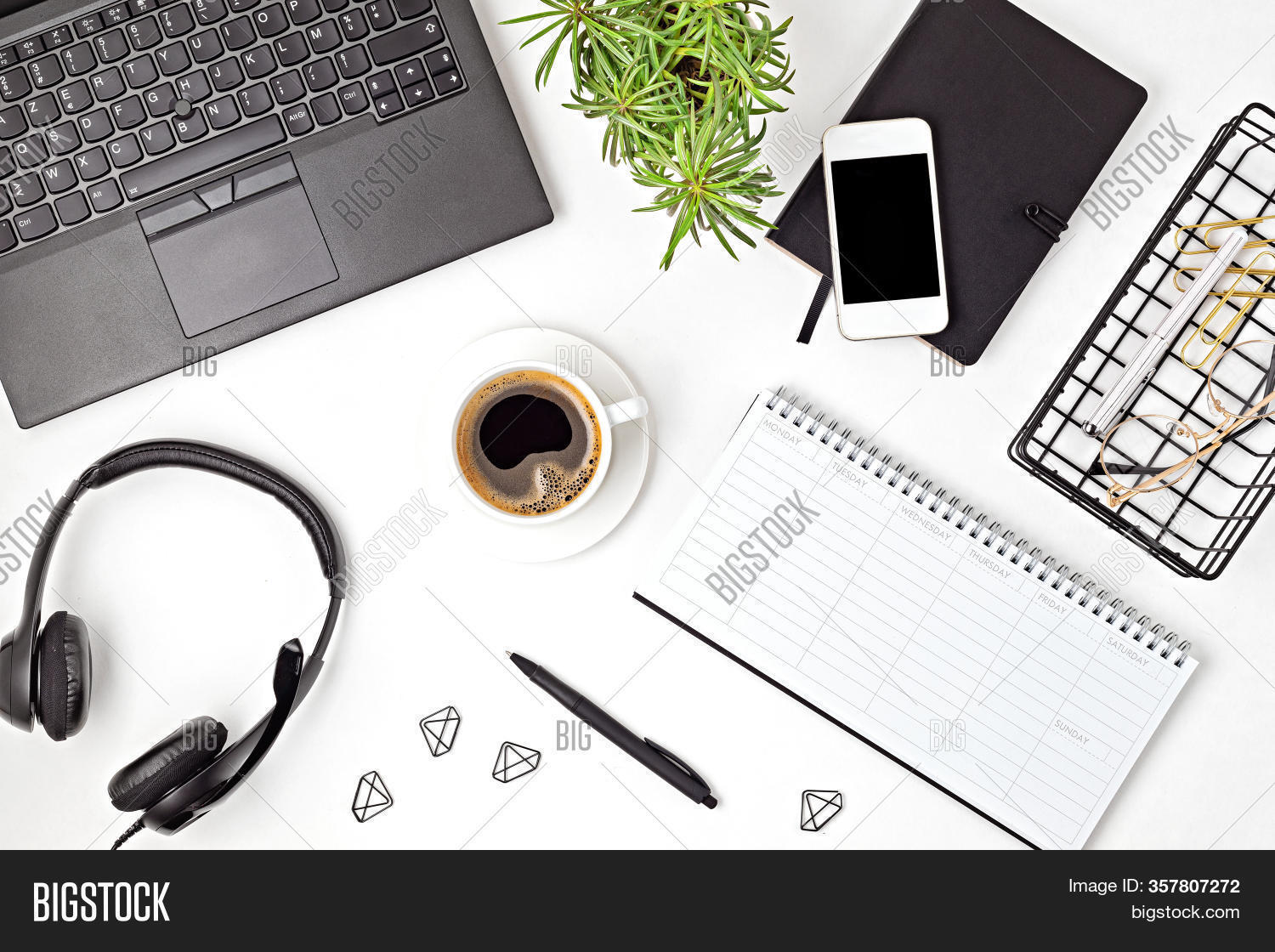 Top View Office Desk. Image & Photo (Free Trial) Bigstock