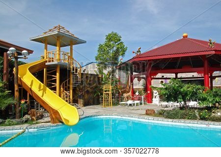 Bulacan, Ph - Oct. 16: Cherubin Gardens Swimming Pool On October 16, 2015 In Meycauayan, Bulacan, Ph