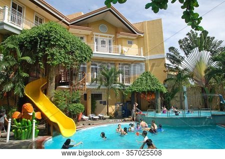 Bulacan, Ph - Oct. 16: Cherubin Gardens Swimming Pool On October 16, 2015 In Meycauayan, Bulacan, Ph