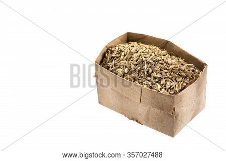 Fennel Seeds In Paper Bag - Foeniculum Vulgare