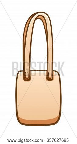 Beige Textile Ecobag Isolated Illustration On White Background