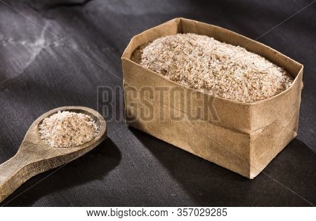Organic Psyllium Husk - Plantago Afra. Top View