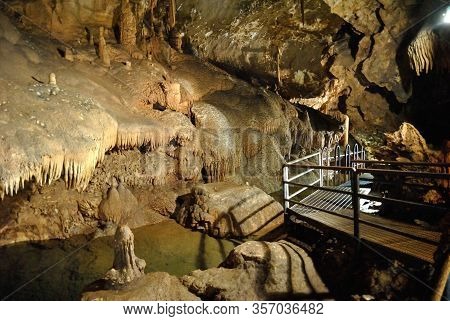 View Of The Su Mannau Cave In Fluminimaggiore