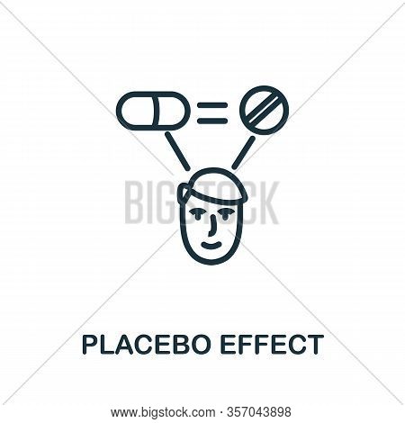 Placebo Effect Icon From Alternative Medicine Collection. Simple Line Placebo Effect Icon For Templa