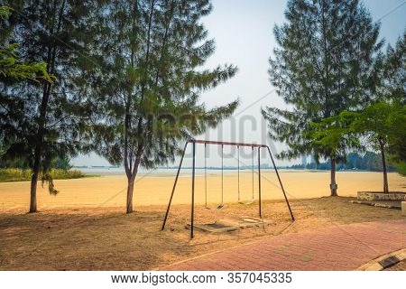 Klebang Beach. Public beach of Malacca.