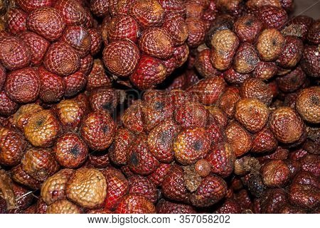 A Shot Of Snake Fruits Taken At A Local Market, Malaysia.