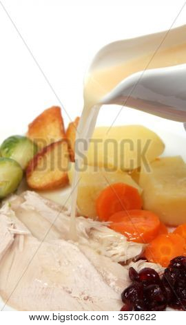 Versando per incidere sulla cena di Natale