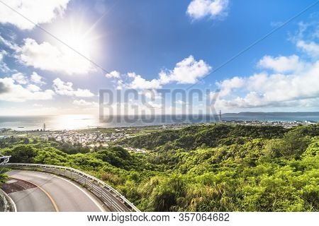 Sunrise View From The Agaiteida Bridge Which Means East Sun On The Hanta Road Near The North Nakagus
