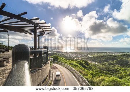 Sunrise View From The Agaiteida Bridge Which Means East Sun On The Hanta Road Near The North Nakagus