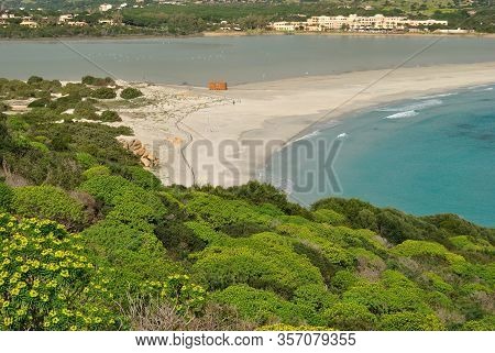 View Of The Porto Giunco Beach In Villasimius