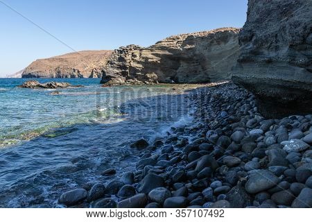 Cliffs And Beach In Papafragas Beach