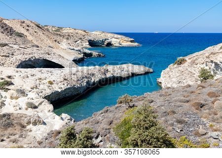 Cliffs And Ocean In Papafragas Beach