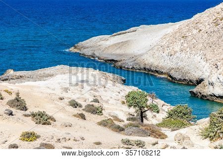 Cliffs And Ocean In Papafragas Beach