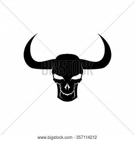 Crossbones Death Skull, Danger Or Poison Flat Icon For Apps And Websites