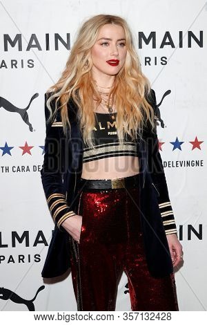 LOS ANGELES - NOV 21:  Amber Heard at the 'PUMA x Balmain- created with Cara Delevingne' LA Launch Event at the Milk Studios on November 21, 2019 in Los Angeles, CA