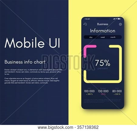 Mobile Application Interface. Ui Design, Vector Illustration