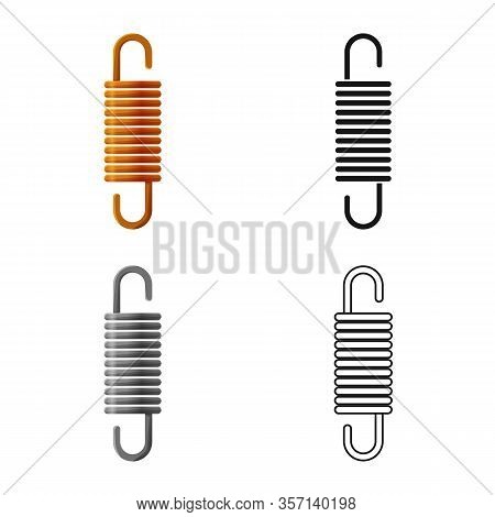 Vector Illustration Of Coil And Spiral Symbol. Web Element Of Coil And Absorber Vector Icon For Stoc