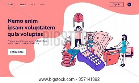 People Investing In Project With High Potential Vector Illustration. Men And Women Issuing Credit In