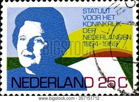 02 11 2020 Divnoe Stavropol Territory Russia Postage Stamp The Netherlands 1969 The 15th Anniversary