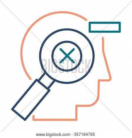 Mistakes Correction, Error Management Linear Vector Pictogram