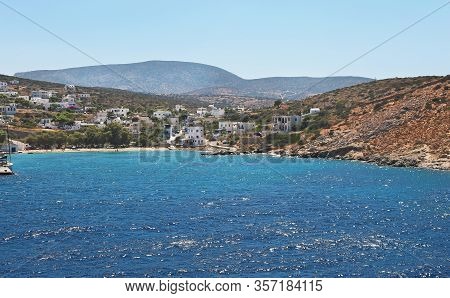 Landscape Of Iraklia Port - Small Cyclades Island Greece