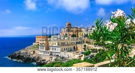 Santa Cesarea Terme - beautiful coastal town in Puglia famous spa resort and termal waters