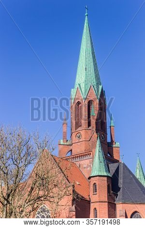 Tower Of The Christus And Garnison Church In Wilhelmshaven, Germany