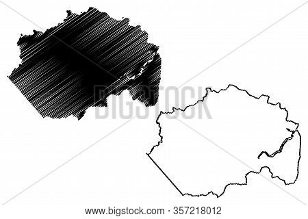 Cuyuni-mazaruni Region (administrative Regions Of Guyana, Co-operative Republic Of Guyana) Map Vecto