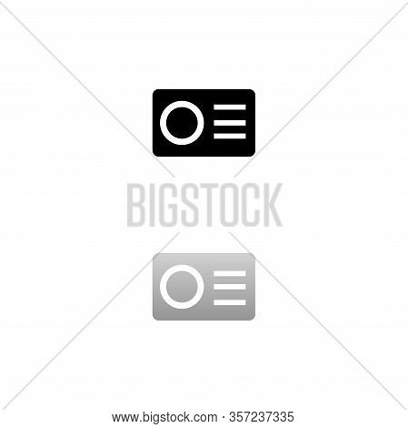 Action Camera. Black Symbol On White Background. Simple Illustration. Flat Vector Icon. Mirror Refle