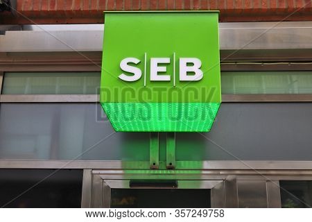 Norrkoping, Sweden - August 25, 2018: Seb Bank In Norrkoping, Sweden. Seb Was Formerly Known As Skan