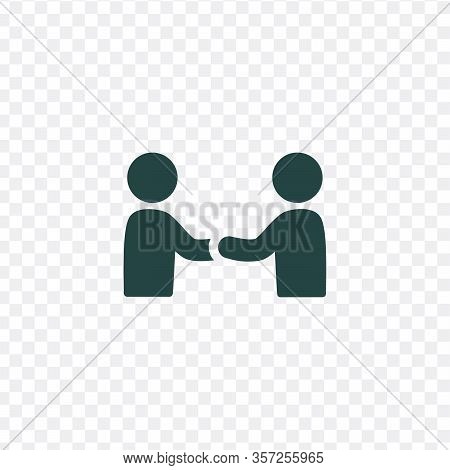 Shaking Hands Icon. Simple Filled Shaking Hands Vector Icon. Stock Vector Illustration Isolated On W