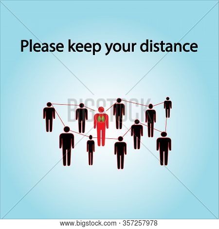 The Patient With The Virus Is Among People . Sick In The Crowd.