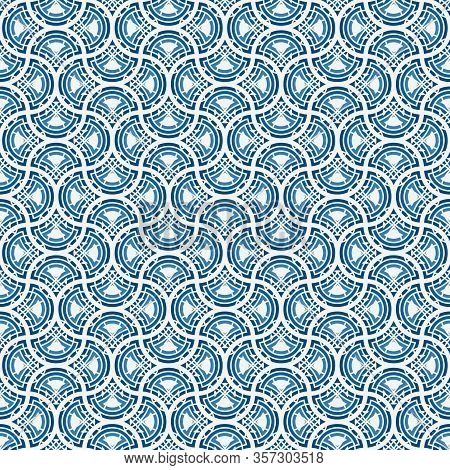 Ogee Drop Ornament. Maroccan Scales Mosaic Tiles. Scallop Motif. Oriental Traditional Pattern. Arabe