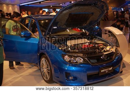 Pasay, Ph - Apr. 1: Subaru Wrx Sti At 8th Manila International Auto Show On April 1, 2012 In World T