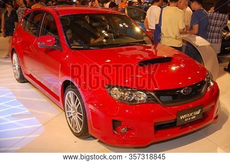 Pasay, Ph - Apr. 1: Subaru Wrx Sti At 8th Manila International Auto Show On April 1, 2012 In World T