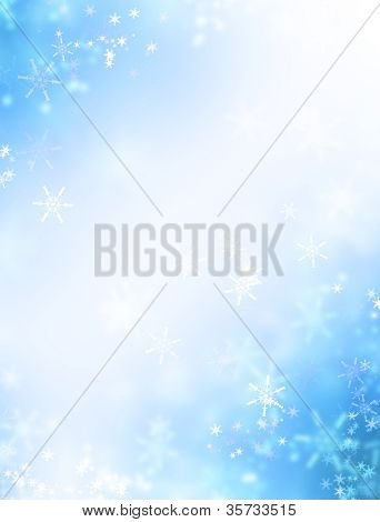 fundo de Inverno de flocos de neve caindo