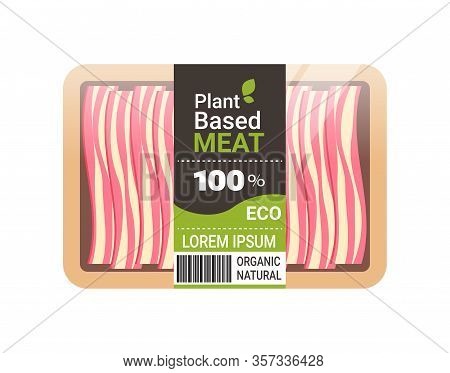 Plant Based Vegetarian Bacon Beyond Meat In Packaging Organic Natural Vegan Food Concept Horizontal 
