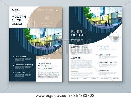 Flyer With Minimal Geometric Design. Modern Abstract Background For Brochure, Placard, Poster, Flyer