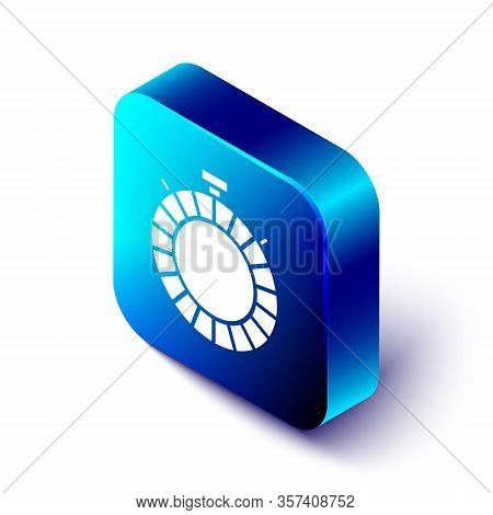 Isometric Canteen Water Bottle Icon Isolated On White Background. Tourist Flask Icon. Jar Of Water U