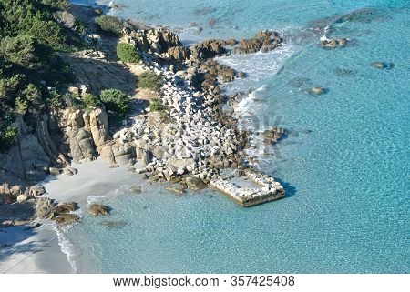 View Of The Porto Giunco Beach In Villasimius