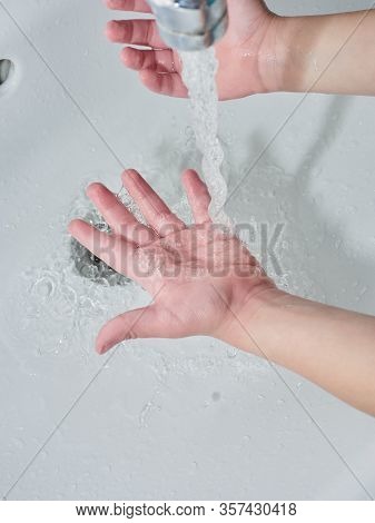 Wash Hands With Soap. Coronavirus Protect. Covid-2019 Prevention